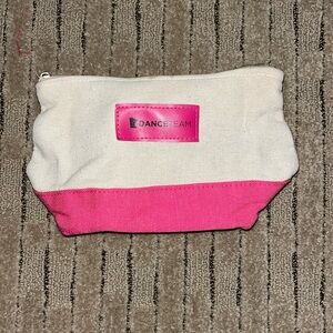 Minnesota dance team pink and cream canvas makeup bag